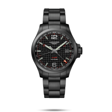 Longines Conquest V.H.P. GMT 43 PVD / Carbon / Bracelet