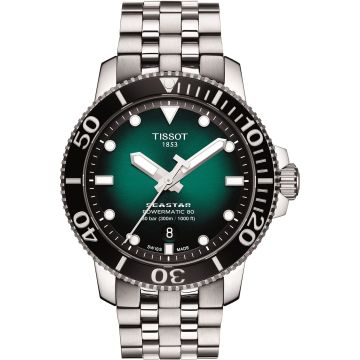 Tissot Seastar 1000 Powermatic 80 43 Stainless Steel / Green Gradient / Bracelet