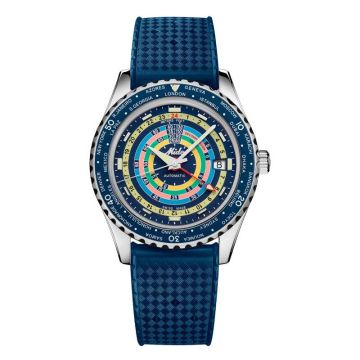 Mido Ocean Star Decompression Worldtimer Stainless Steel / Blue