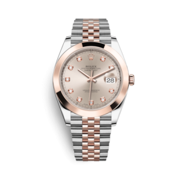 Rolex Datejust 41 Rolesor Everose Smooth / Jubilee / Sundust - Diamond