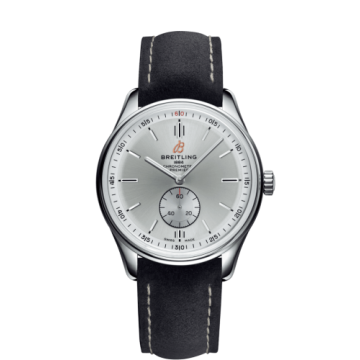 Breitling Premier Automatic 40 Stainless Steel / Silver / Nubuck Anthracite / Folding