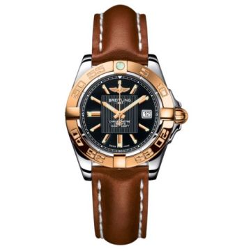 Breitling Galactic 32 Stainless Steel / Rose Gold / Trophy Black / Calf