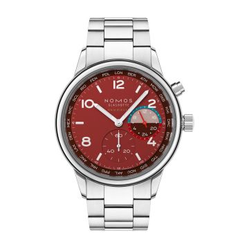 Nomos Glashütte Club Sport Neomatik Worldtimer Magma
