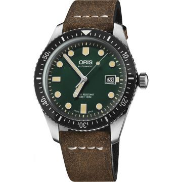 Oris Divers Sixty-Five 42 Stainless Steel / Green / Calf