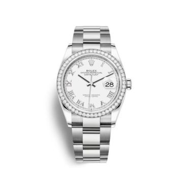 Rolex Datejust 36 Stainless Steel / Diamond / White Roman / Oyster