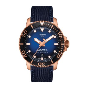 Tissot Seastar 1000 Powermatic 80 43 Rose Gold / Gradient Blue