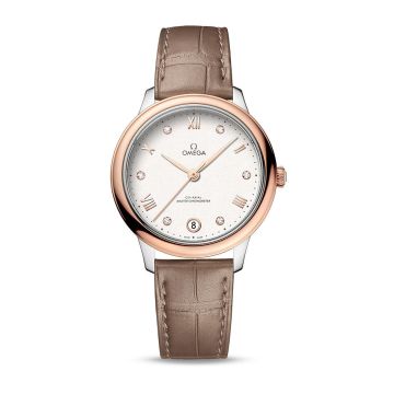 Omega De Ville Master Chronometer 34 Stainless Steel - Sedna Gold / White - Diamond