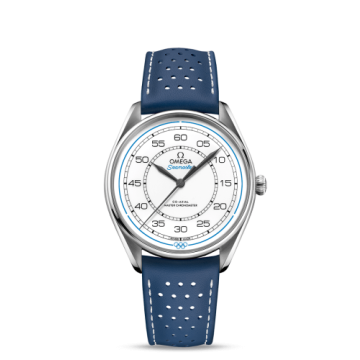 Omega Seamaster Master Co-Axial 39.5 Olympic Timekeeper Stainless Steel / White / Blue