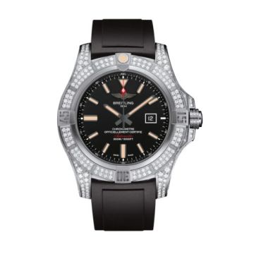 Breitling Avenger Blackbird 48 Titanium / Diamondworks / Volcano black / Rubber