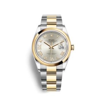Rolex Datejust 36 Stainless Steel / Yellow Gold / Smooth / Silver Roman Diamond / Oyster