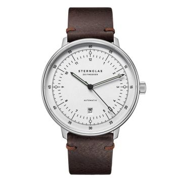 Sternglas Hamburg Automatic Silver Vintage Mocha S02