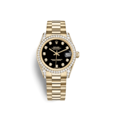 Rolex Datejust 31 Yellow Gold Diamond / President / Black Diamond