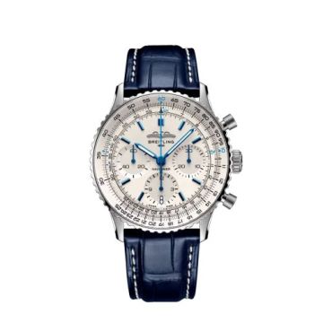 Breitling Navitimer B01 Chronograph 41 Stainless Steel / White - Boutique / Alligator - Folding