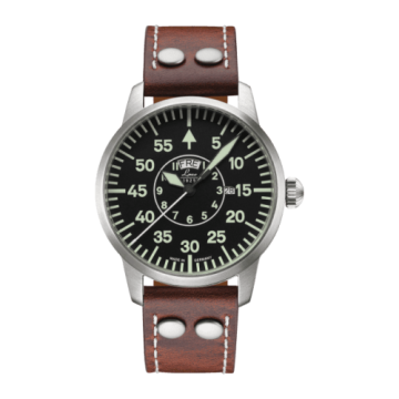 Laco Pilot Watch Basic Zürich Stainless Steel / Black