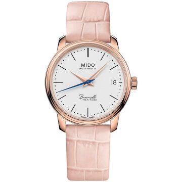 Mido Baroncelli Heritage Lady Rose Gold / White