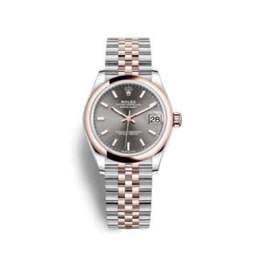 Rolex Datejust 31 Stainless Steel / Rose Gold / Domed / Grey / Jubilee