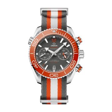 Omega Seamaster Planet Ocean 600M Co-Axial 45.5 Master Chronometer Chronograph Stainless Steel / Grey / NATO