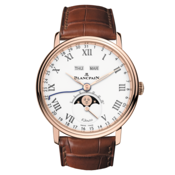 Blancpain Villeret Quantieme Complet 8 Jours Red Gold / Enamel