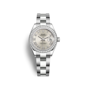 Rolex Lady-Datejust 28 Stainless Steel / Diamond / Silver - Roman / Oyster