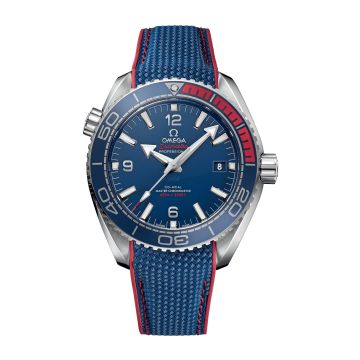 Omega Seamaster Planet Ocean 600M Co-Axial 43.5 Master Chronometer Stainless Steel / Blue / Rubber / PyeongChang 2018