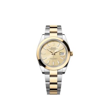 Rolex Datejust 41 Rolesor Yellow Smooth / Oyster / Champagne - Fluted