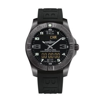 Breitling Aerospace Evo Night Mission / Black / Rubber / Pin