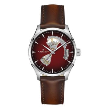 Hamilton Jazzmaster Open Heart 40 Stainless Steel / Burgundy Gradient