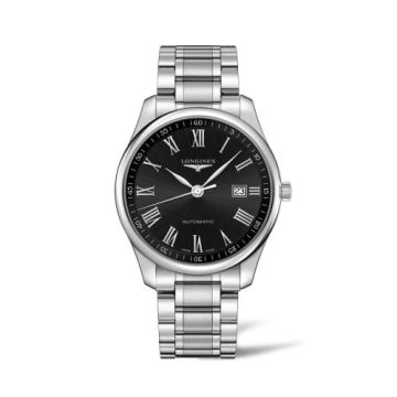 Longines Master Collection 42 Date Stainless Steel / Black - Roman / Bracelet