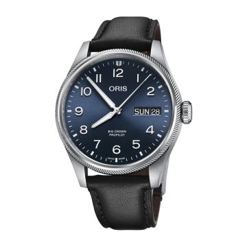 Oris Big Crown ProPilot Big Day Date Stainless Steel / Blue / Leather