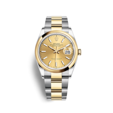Rolex Datejust 36 Stainless Steel / Yellow Gold / Smooth / Champagne / Oyster