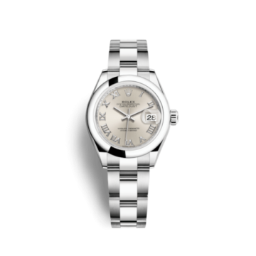 Rolex Lady-Datejust 28 Stainless Steel Domed / Oyster / Silver Roman