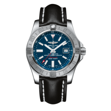 Breitling Avenger II GMT Stainless Steel / Mariner Blue / Calf / Folding
