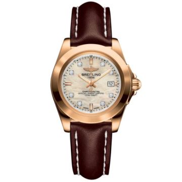 Breitling Galactic 32 Sleek Edition Rose Gold / Pearl Diamond / Calf