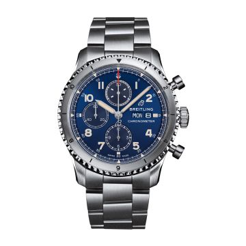 Breitling Aviator 8 Chronograph 43 Stainless Steel / Blue / Bracelet