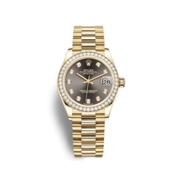 Rolex Datejust 31 Yellow Gold / Diamond / Grey - Diamond / President