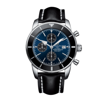 Breitling Superocean Heritage II 46 Chronograph Stainless Steel / Black / Blue / Calf / Pin