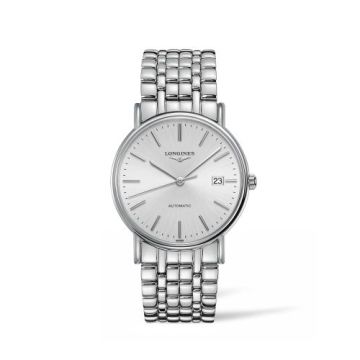 Longines Presence 38.5 Automatic Stainless Steel / Silver / Bracelet
