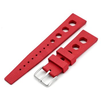 or 22mm FKM36 Red Large Holes Rally FKM Quick Release Rubber watch band - 20mm