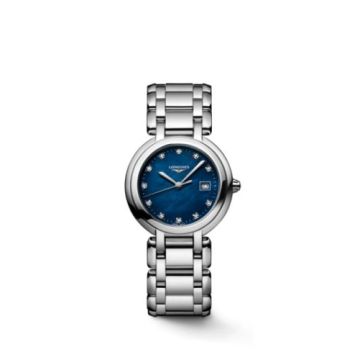 Longines PrimaLuna Quartz 30 Stainless Steel / Blue MOP / Bracelet