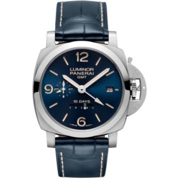 Panerai Luminor 1950 44 3 Days GMT 10 Days Stainless Steel / Blue