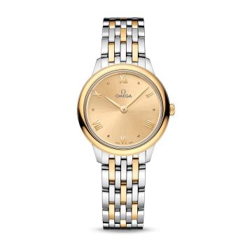 Omega De Ville Quartz 27.5 Stainless Steel - Yellow Gold / Champagne / Bracelet