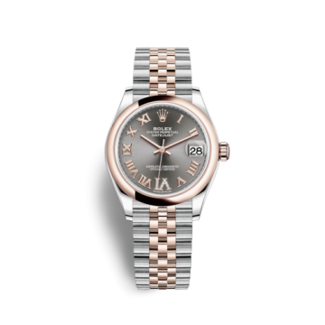 Rolex Datejust 31 Stainless Steel/ Rose Gold / Domed / Grey - Roman / Jubilee