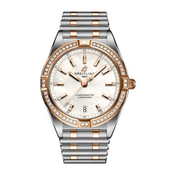 Breitling Chronomat 32 Stainless Steel / Red Gold - Diamond / MOP / Rouleaux / Boutique Edition