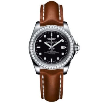 Breitling Galactic 32 Sleek Edition Stainless Steel / Diamond / Trophy Black Diamond / Calf