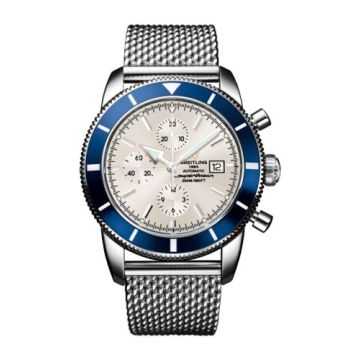 Breitling Superocean Heritage 46 Chronograph Stainless Steel / Blue / Stratus Silver / Milanese