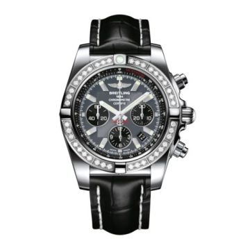 Breitling Chronomat 44 Stainless Steel / Diamond / Blackeye Gray / Croco