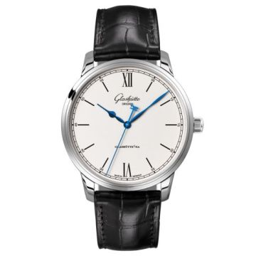 Glashütte Original Senator Excellence Stainless Steel / Silver / Alligator / Folding