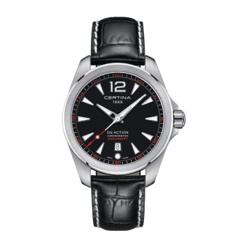 Certina DS Action 41 Quartz Stainless Steel / Black / Strap