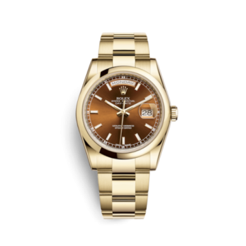 Rolex Day-Date 36 Yellow Gold Domed / Oyster / Cognac
