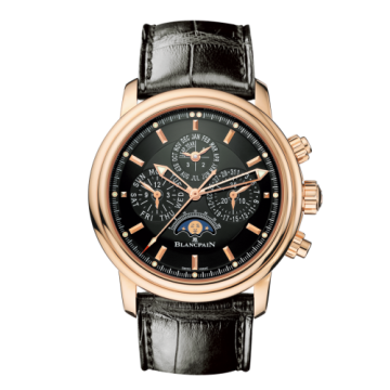 Blancpain Léman Chronographe Flyback Quantième Perpétuel Red Gold / Black / Alligator